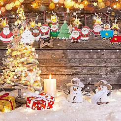 80 шт. рождественские украшения баннеры флаги JX062A