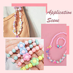 300шт 3 стиля непрозрачные акриловые бусины&nbsp;MACR-SP0002-05