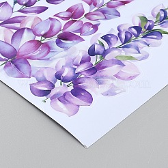 Наклейки на стену из ПВХ с рисунком глицинии 3D&nbsp;DIY-WH20013-84