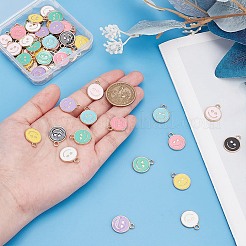 64шт 8 цвета сплава эмалевые подвески&nbsp;ENAM-HY0001-37