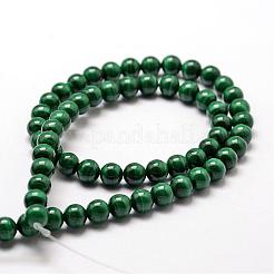 Природные малахит пряди из бисера G-O143-10-6mm