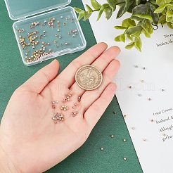 180 шт. 3-цветные латунные разделительные бусины для стоек&nbsp;KK-PH0003-39