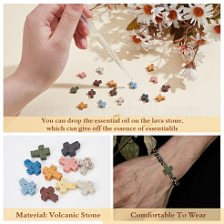 100 шт. 10-х цветные синтетические бусины из лавового камня&nbsp;G-ME0001-11