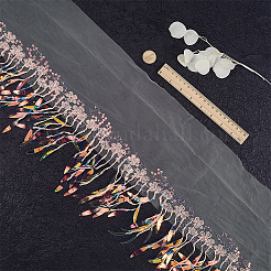 Кружевная лента из полиэстера с кисточками&nbsp;OCOR-WH20006-02A-01