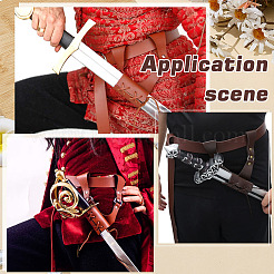 Средневековый стиль регулируемый держатель для меча из искусственной кожи и ремни&nbsp;AJEW-WH0248-788