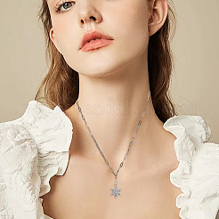 10 шт. латунные подвески в виде снежинок с микропаве из прозрачного кубического циркония&nbsp;KK-BBC0021-79