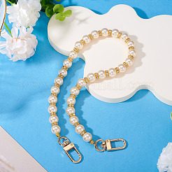 Круглые пластиковые бусины-имитаторы жемчуга цепочки-удлинители для сумок&nbsp;HJEW-TAC0082