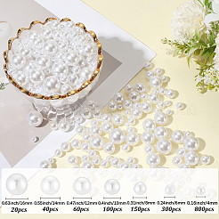 1470шт 7 стиля имитация жемчуга акриловые бусины&nbsp;OACR-LT0001-02