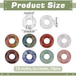 10шт 10 стиля натуральные подвески из драгоценных камней&nbsp;G-ME0001-26