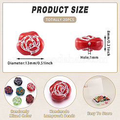 20шт прозрачные бусины лэмпворк ручной работы&nbsp;LAMP-TA0001-35