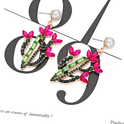 Rhinestone сплава болтающийся серьги&nbsp;FS-WG80587-01