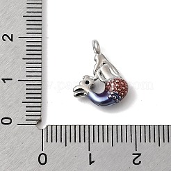 Латунные микропроволочные кубические циркониевые подвески из эмали&nbsp;KK-L262-11P