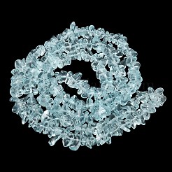 Нити стеклянных бусин с имитацией аквамарина&nbsp;GLAA-C041-01