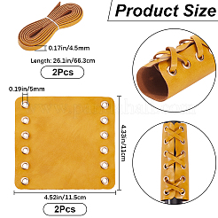 Кожаные чехлы для мотоциклетных ручек из искусственной кожи&nbsp;AJEW-WH20001-44A