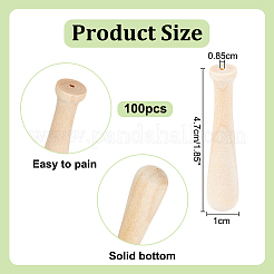 100 шт. деревянных украшений в виде бейсбольной биты&nbsp;WOOD-PH0003-78