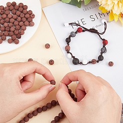 Синтетические бусины из лавы&nbsp;G-S277-8mm-02