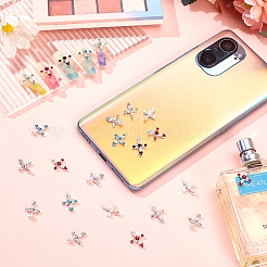 36 шт. 6 стиля крестообразных кабошонов из сплава со стразами&nbsp;MRMJ-CP0001-30S