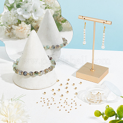 150 шт. 3 стиля цельные круглые латунные бусины&nbsp;KK-BC0013-05