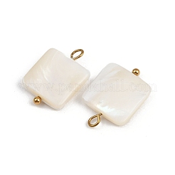 Квадратные подвески из натуральных ракушек&nbsp;STAS-D378-38G