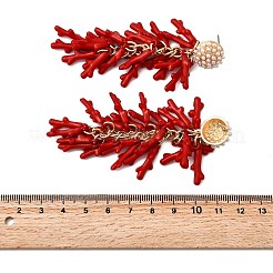 Сплав болтающиеся серьги стержня&nbsp;LS-EJEW-D327-05KCG