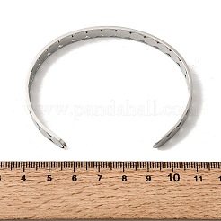 201 браслет-манжета из нержавеющей стали для женщин&nbsp;BJEW-Z162-01P