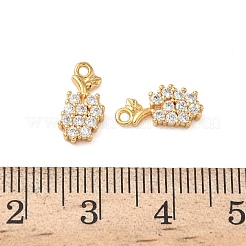 Латунные микропаве прозрачные кубические циркониевые подвески&nbsp;KK-B160-33G