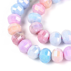 Антикоррозийные гальванические стеклянные бусины&nbsp;GLAA-N029-8mm-01