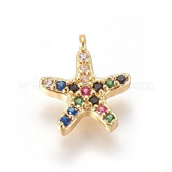 Золотой тон латунные микро проложить кубического циркония подвески&nbsp;ZIRC-L075-10A-G