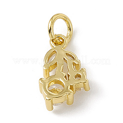 Латунные микро проложить кубического циркония подвески&nbsp;ZIRC-F132-05G