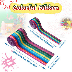 2 рулон 2 стилей в полоску с принтом из полиэфирной ленты в крупный рубчик&nbsp;OCOR-TA0001-37I