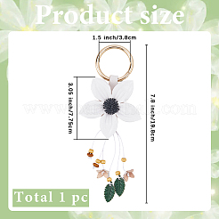 Брелок из кожи и сплава&nbsp;HJEW-WH20022-04A-01