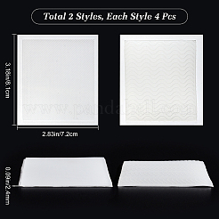 4 пара 2-х видов самоклеящихся противоскользящих накладок из ПВХ&nbsp;AJEW-GF0004-76A