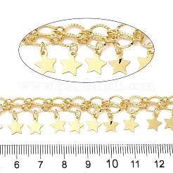 Цепи овальные звенья из латуни с текстурой в один ряд&nbsp;CHC-L053-01G-01