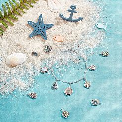 Подвески из натурального ушка / ракушки&nbsp;PALLOY-FH0001-66P