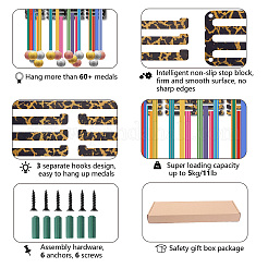 Железная вешалка для медалей с узором деления&nbsp;ODIS-WH0103-002