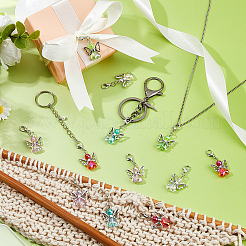 36 шт. 6 цвета сердце ангел сплав эмаль подвеска украшение&nbsp;HJEW-FH00125