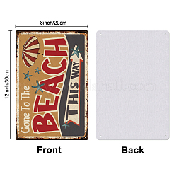 Старинный металлический оловянный знак&nbsp;AJEW-WH0189-448