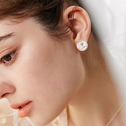 16 шт. латунные серьги-зажимы&nbsp;KK-SC0006-63