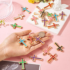 32шт 8 цвета пластиковые эмалевые подвески&nbsp;CCB-TA0001-17