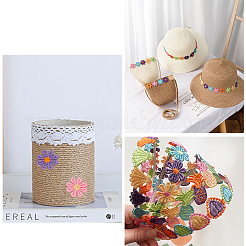 7 шт. 7 стиля радужной полиэстеровой вышитой кружевной отделки&nbsp;OCOR-WR0003-76