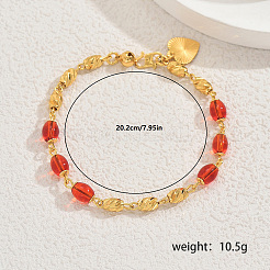 Классические элегантные браслеты из латунных и стеклянных овальных бусин для женщин&nbsp;EL5843