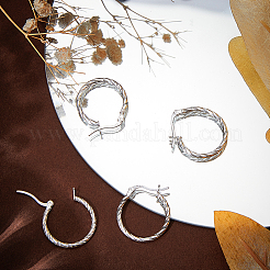 2 пара 925 серег-колец из стерлингового серебра&nbsp;STER-BBC0007-56