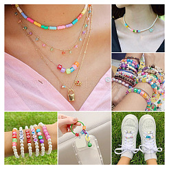 100шт 5 цвета прозрачные акриловые бусины&nbsp;TACR-TA0001-55A