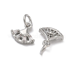 Латунные подвески-веера с прозрачными кубическими циркониями&nbsp;KK-H256-16P