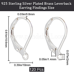 Латунная фурнитура Leverback для серег&nbsp;KK-CN0003-07B-S