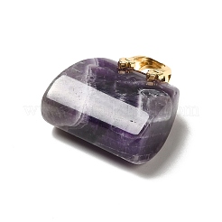 Натуральный аметист латунные подвески&nbsp;KK-E274-01G-18