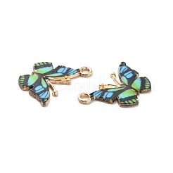 Светло-золотого сплава эмали подвески&nbsp;ENAM-G210-02LG-02