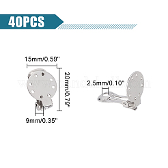 40 шт. застежка-клипса из нержавеющей стали 304&nbsp;STAS-UN0044-03