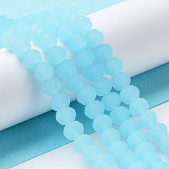 Однотонные стеклянные бусины с имитацией нефрита EGLA-A034-J6mm-MD04