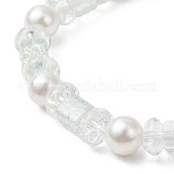 Браслеты из хрустального стекла и ракушек с бисером и бусинами из жемчуга для женщин&nbsp;BJEW-JB12384-03